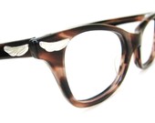 Vintage Horn Rim Cat Eye Eyeglasses Sunglasses 1950s Frame