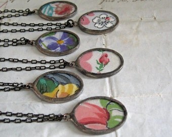 Vintage Hanky Necklace Gift Set  Wedding Jewelry Bridesmaids Gifts