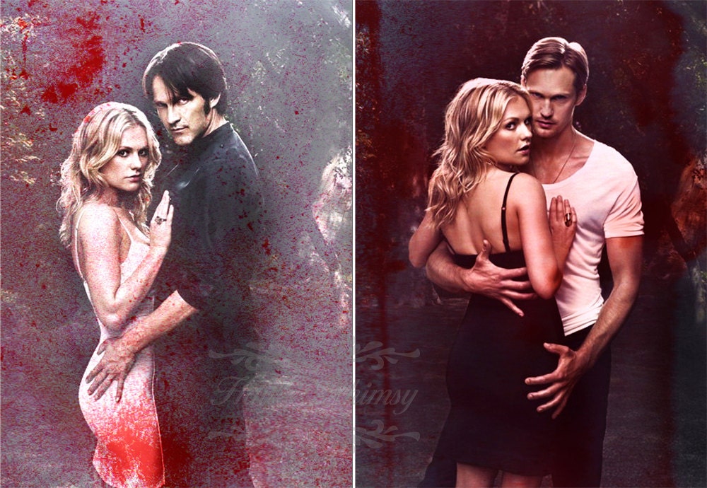 True Blood Set: Sookie and Bill / Sookie and Eric - My Bloody Valentine print set