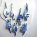 Cat Brooch - Handpainted Delft blue porcelain Brooch