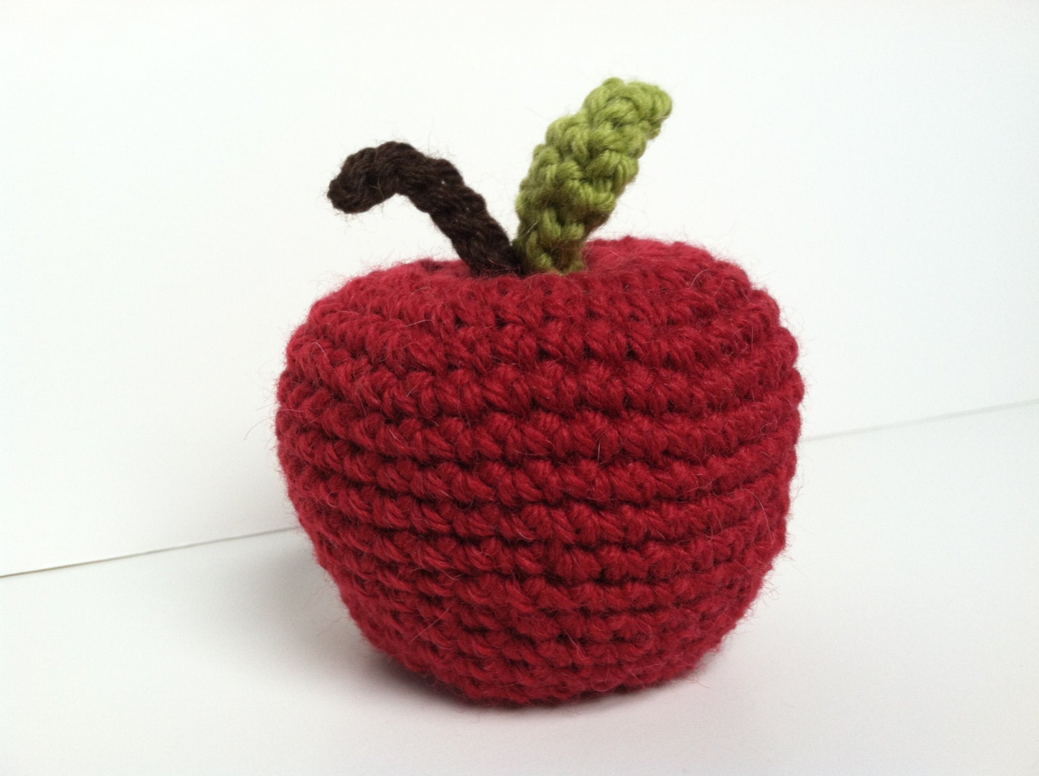 Amigurumi Red Delicious Apple Crochet Plush Toy