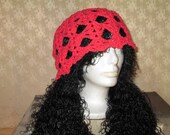 Lacy Cotton Crochet Cloche - Organic cotton - Eco Fashion - Very Feminine - Spring, Summer, Fall wardrobe