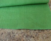 Burlap 12 X 72" Apple  Green Burlap    color table runner  Hand wash72