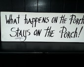 Wood  porch sign for house