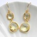 Gold Bridesmaid Earrings - Lemon Yellow Earrings - Boho Chic Earrigns - Colorblock Earrings - Gift - Avant Garde Earrings