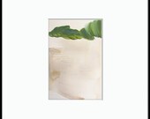 Green, Brown MInimal Abstract Landscape, 4 x 6"  ORIGINAL fine art -- "Painting 369"