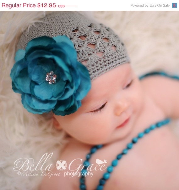 SPRING SALE Baby Beanie - Infant Beanie - Baby Hat - Infant Hat - Photography Prop - Girls Knit Hat - Photo Prop