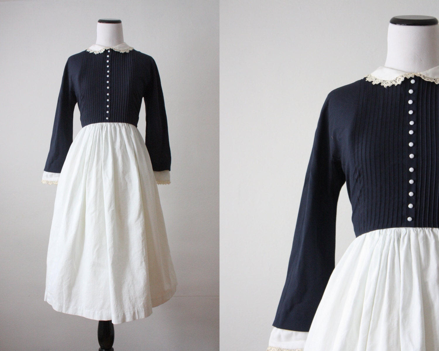 1950's dress - peter pan collar 50s dress