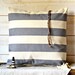 GRAY Striped pillow cover stripe home decor pillow 16" x 16" Eco friendly Gift Under 50 / beige home