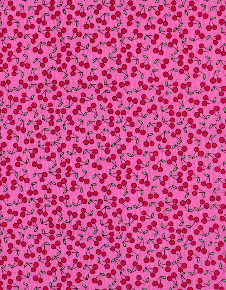Timeless Treasures, Mini Cherries in Pink, 1 yard listing