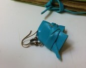 Mini book earrings