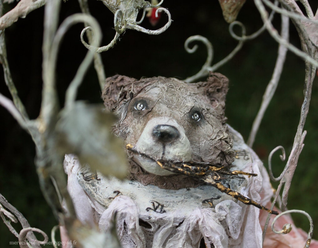 Bear in a strawberry cage