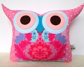 Pink/blue/decoration owl pillow/ Ready to ship