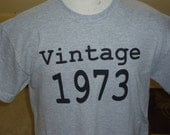 Vintage 73' 40th Birthday black adult shirt NEW Available in 1973 or any year
