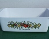 Vintage 9x5x3 Corning Ware Spice of Life Bread Pan Baking Dish P-315-B
