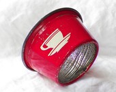 Vintage Red and White Teacup and Teapot Child's Strainer Toy