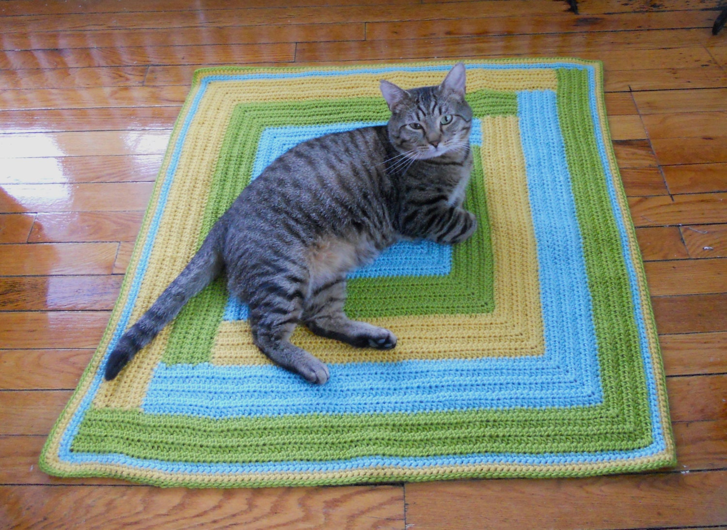 Crochet Pattern PDF Patchwork Cat Blanket by EmptyKnits on Etsy