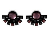 Solaris perspex earrings pink Swarovski crystals