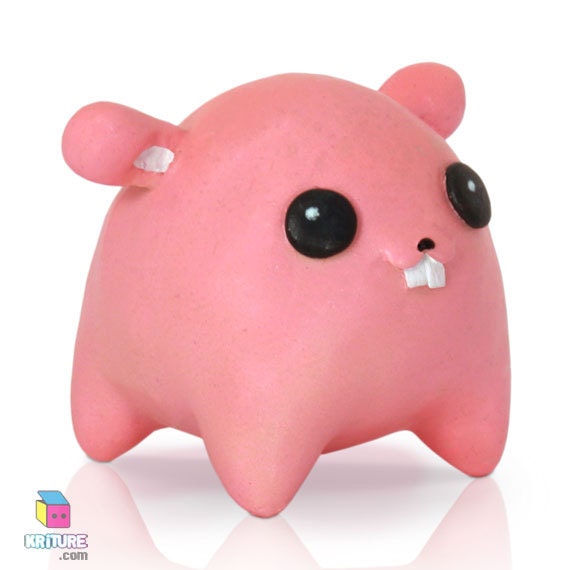 Boony - Collectable Designer Toy Little Monster in Resin - Funny Character adorable bunny sculpture cute figure baby pink by Kriture