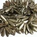Czech Glass Daggers - 5x16mm - Antique Speckled Chrome- 25 Beads