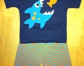 Big Fish Little Fish Boys Custom Baggie Shorts Set