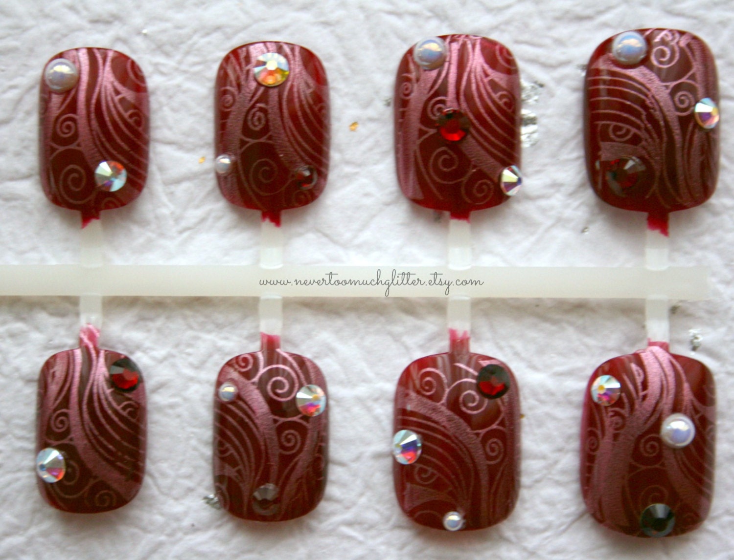Japanese Nail Art- Romantic Swirl Press On Nails