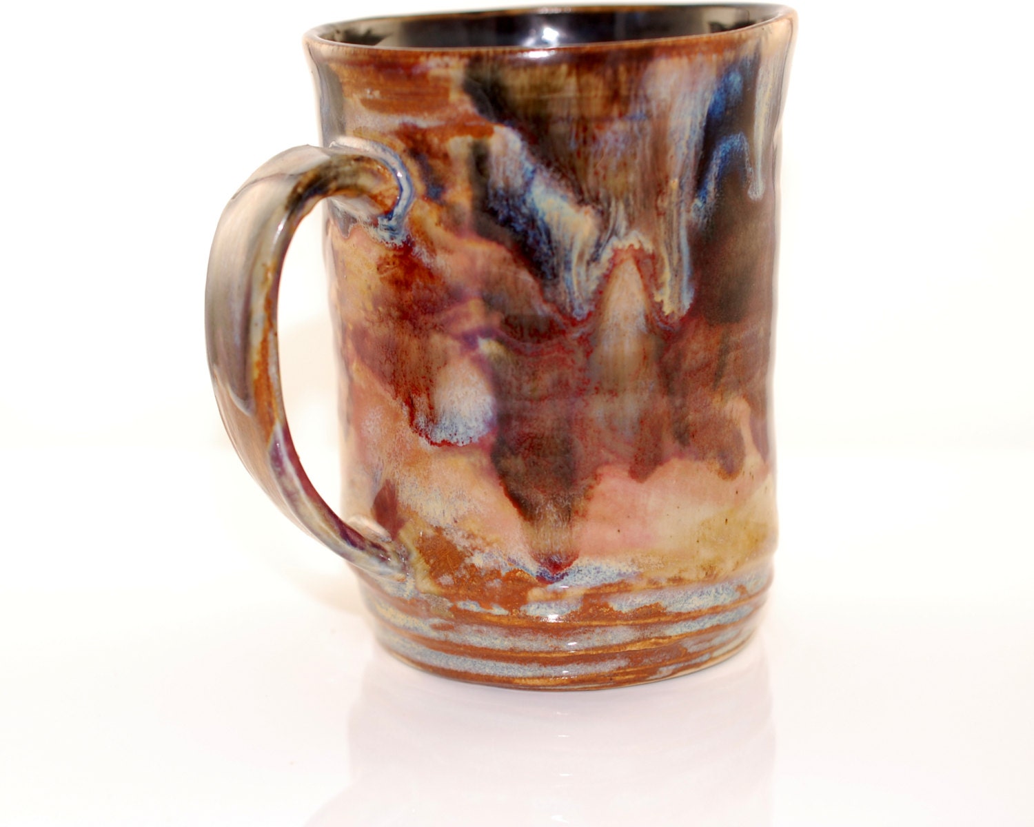 Purple, Brown, Rust, Cream and Blue 12 oz Colorful Mug