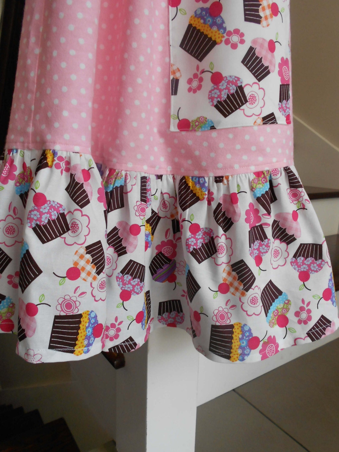 Custom Nightgown Girls Sizes 6,7,8,9,10 Yrs "Yummy Cupcakes" Cotton Or Flannel betrueoriginals