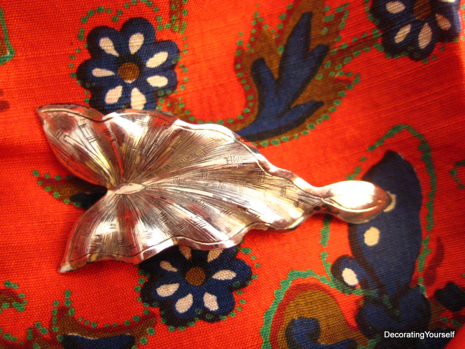 Danecraft Sterling Silver "Elephant Ear" Brooch Pin