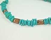 Faux Turquoise with Brown Rhyolite