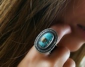 Reserved - On the Shores of Paradise - Turquoise Sterling Silver Ring