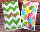 Personalized Burp Cloths - Set of 2 - Monogrammed Burp Cloths - You Choose your Fabric - Baby Shower Gift - by Pocketbaby