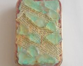 Archangel Michael Pocket Shrine, Mixed Media Personal Art Shrine, Devotional Object