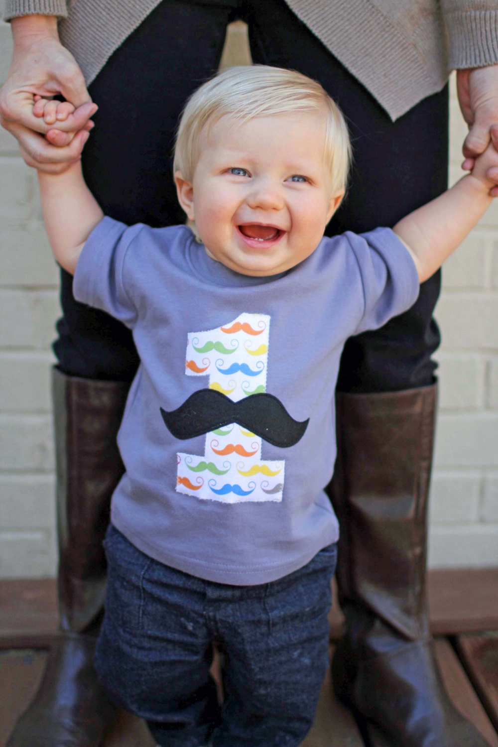 Little Man, Mustache Birthday Party T-shirt, Available any age/color Gray, Blue, Orange, Navy, Turquoise & Black - Children, Boys, Kids