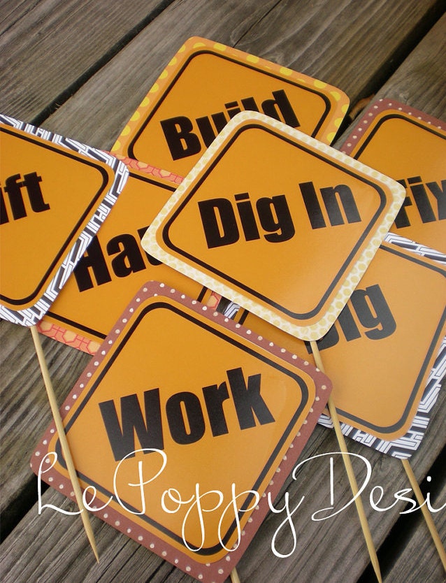 Construction Birthday Party Signs
