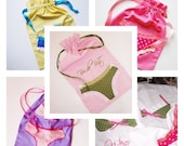 Custom Lingerie Bags -4  Bridesmaid Bride Bachelorette Gifts