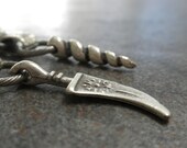 Bohemian Tribal Earrings Asymmetrical Pair