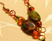 Orange & Green Earrings