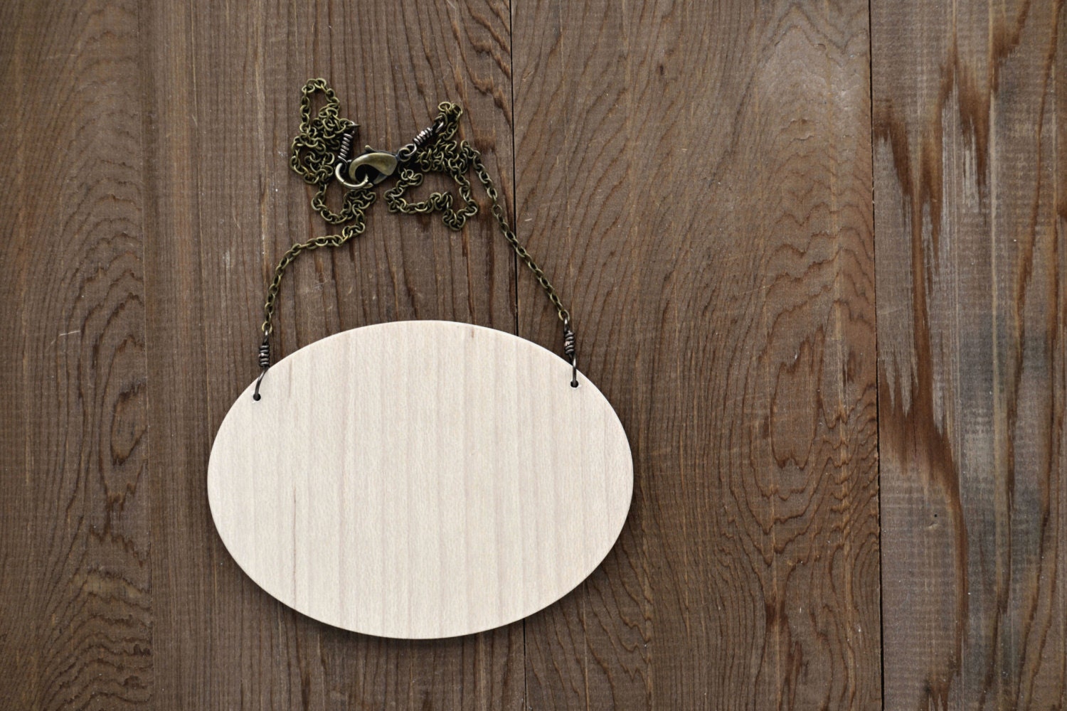 Large Boreal Necklace in Antique Black and Graphite - Hand Painted Tree Artwork Pendant