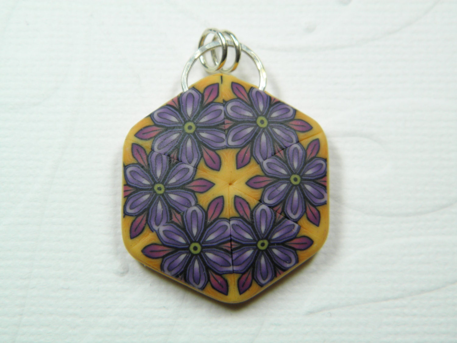 Autum Flower Millefiori Pendant