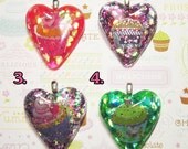 Heart Resin Charm Necklaces - Pick your OWN - OOAK - Cupcakes