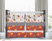 Baby bedding in French Postcard   includes bumper set , crib sheet and crib skirt