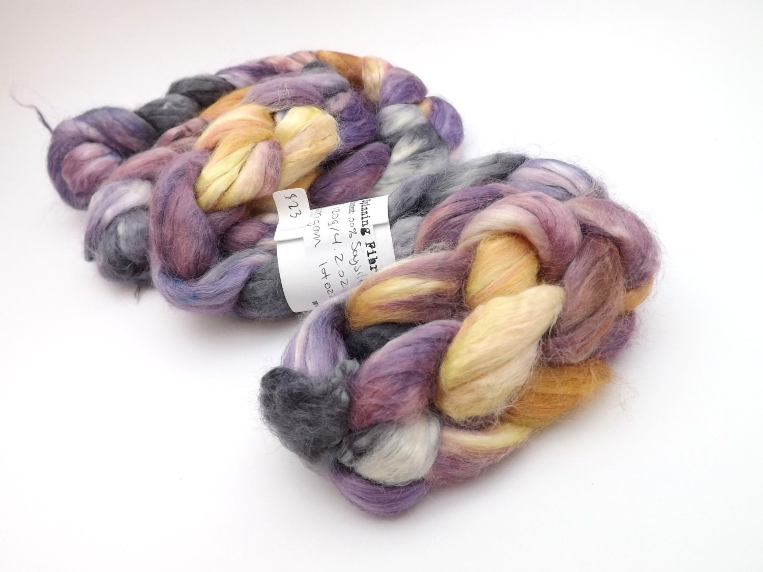 Soysilk Top (roving) Vegan Fibre for Spinning - 4.2oz - Morrigan