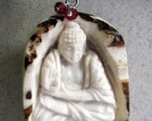 Deer Antler Carved Buddha