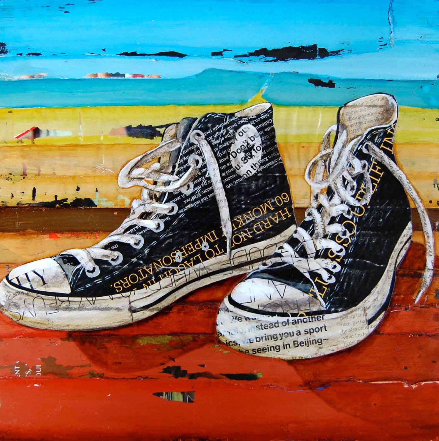 Retro sneakers vintage- "Meaningful Converse-ations"- fine art print 16x20