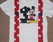 Mouse Birthday Suspenders T shirt