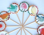 Bird Watching 2 - Cupcake Toppers