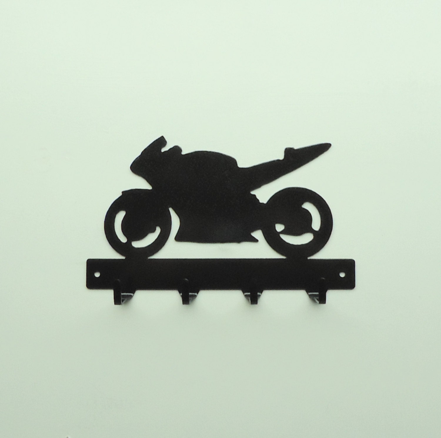 Sport Bike Motorcycle Metal Art Key Rack - Free USA Shipping