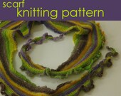 Ruffle Scarflette Knitting Pattern, Frilly Scarf, Knitted Scarf, Knitting Pattern PDF