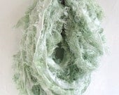 Hand Dyed Recycled Sari Silk Eyelash Ribbon, 6 yds